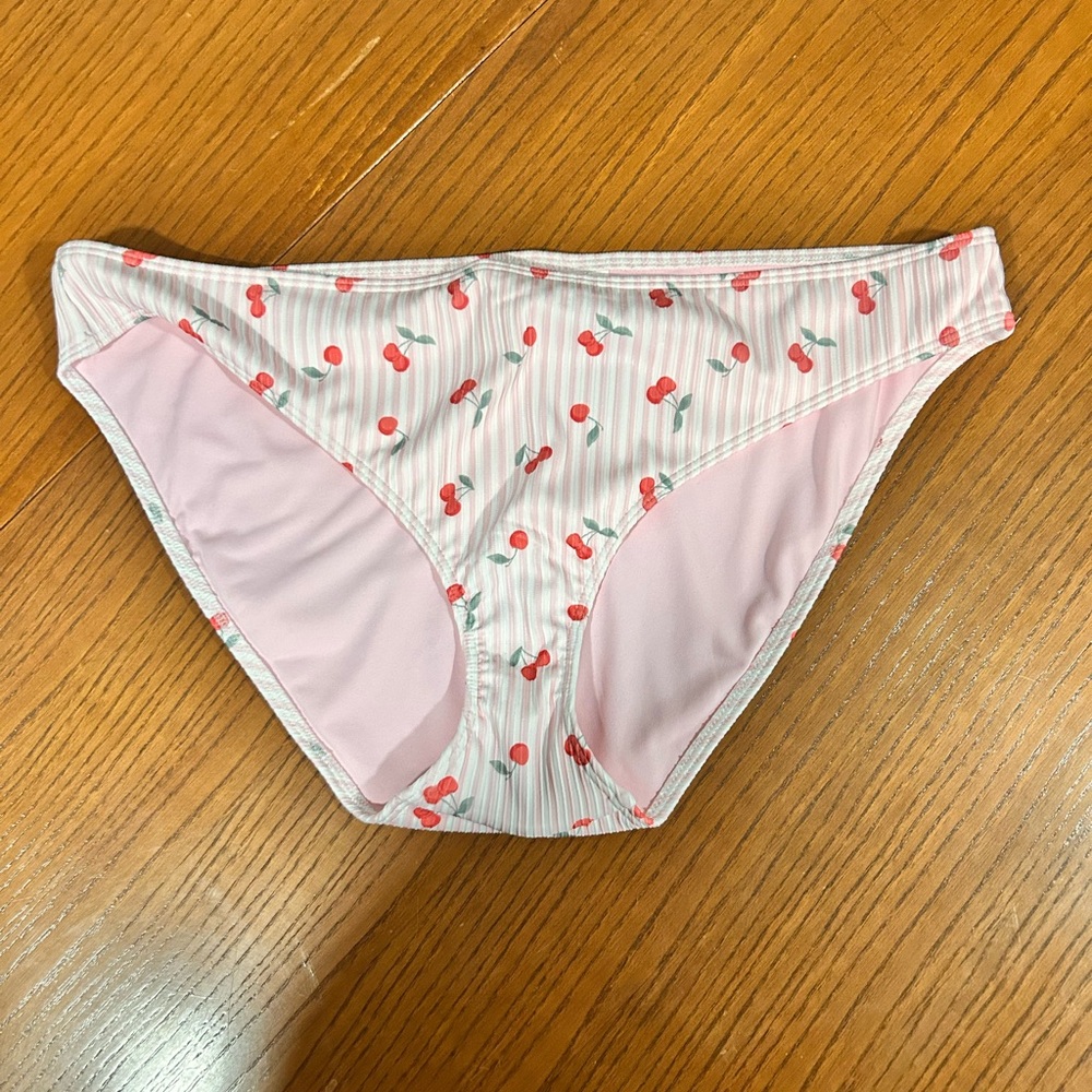 Hollister Pink Cherry Print Bikini Bottoms